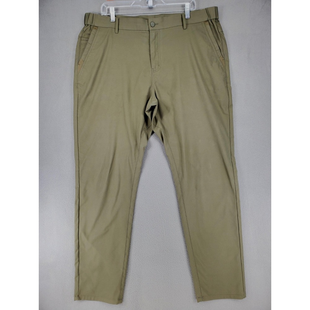 Jack Archer Pants Mens 38x30 Green Chino Jetsetter Tech Pant Slim Office Travel